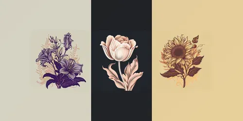 Floral Vector Illustrations generated by midjourney