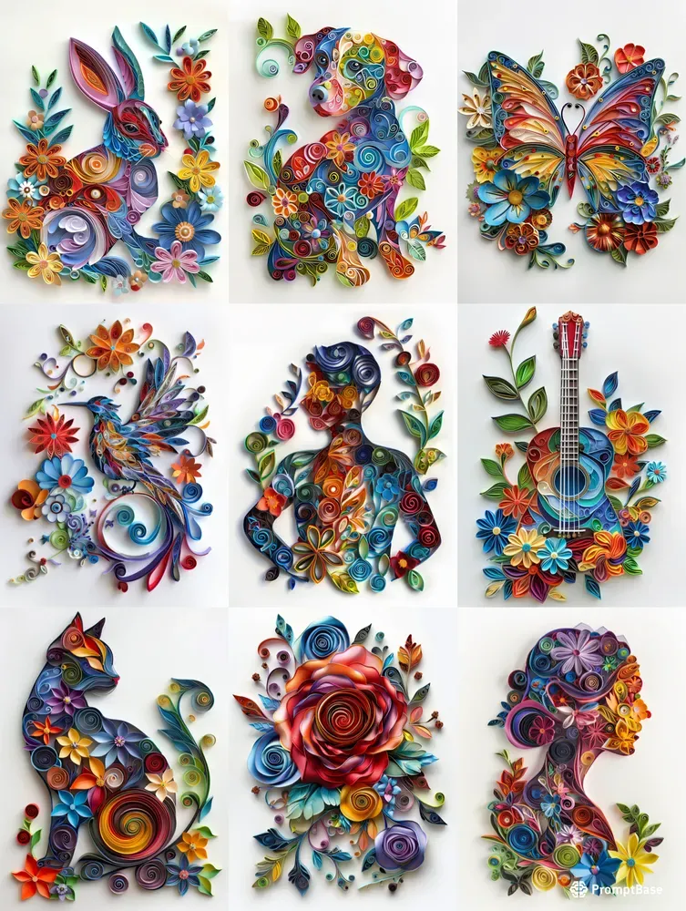 Paper Art Illustrations