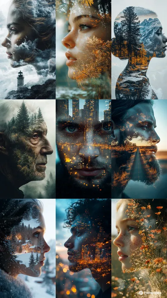Double Exposure Portraits