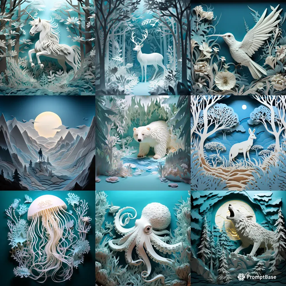 Paper Cut Animals