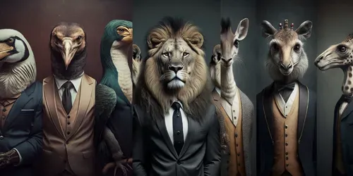Professional Animals generated by midjourney