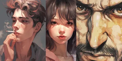 Emotive Closeup Portraits generated by midjourney