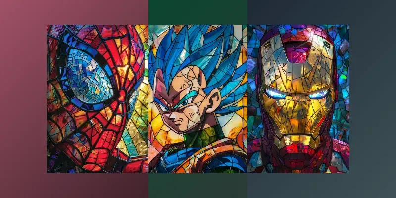 Stained Glass Tributes To Heroes generated by undefined