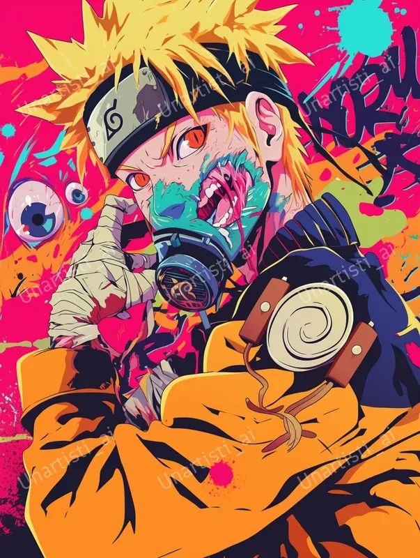 Vector Art Zombies Of Naruto Characters