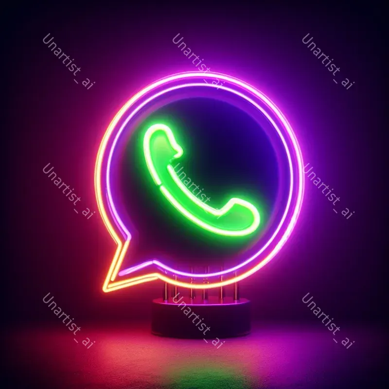 Neon Social Media Logos