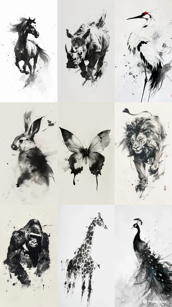 Ink Inspired Animals