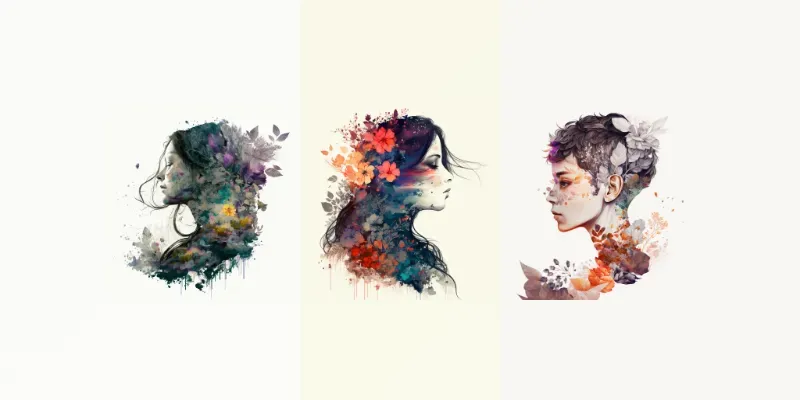 Women And Flowers generated by undefined