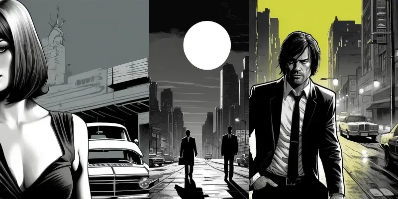 Noir Graphic Novel Posters generated by undefined