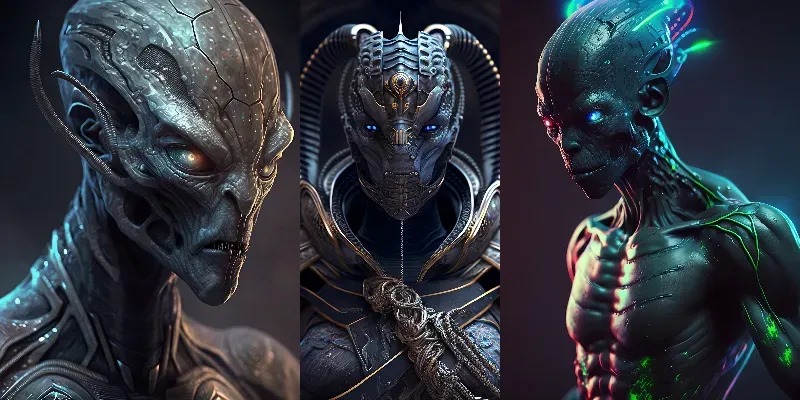 Futuristic Advanced Aliens generated by undefined