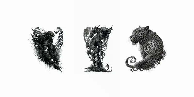 Beautiful Black Tattoo Designs generated by undefined