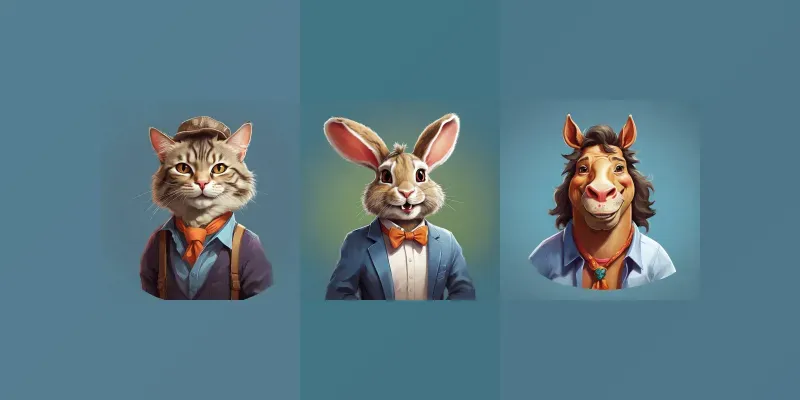 Hilarious Funny Animal Caricatures generated by undefined