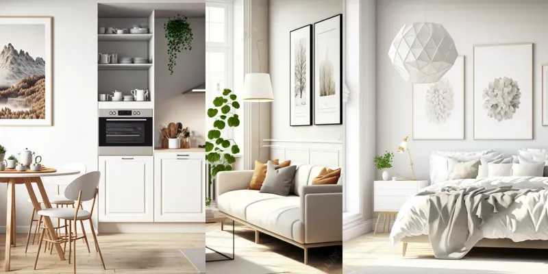 White Home Interiors generated by undefined