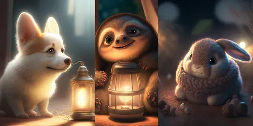 Cute Animals generated by midjourney