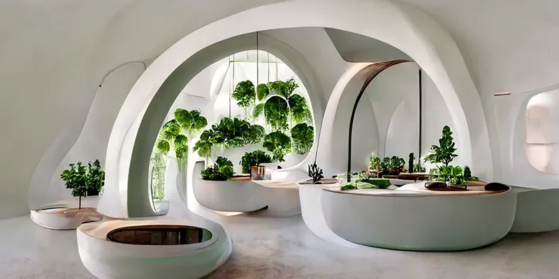 Futuristic Botanical Interiors generated by undefined
