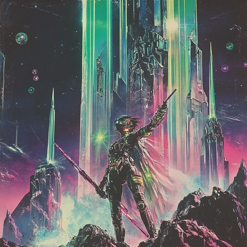 Complex 80s Scifi Fantasy Magazine Art