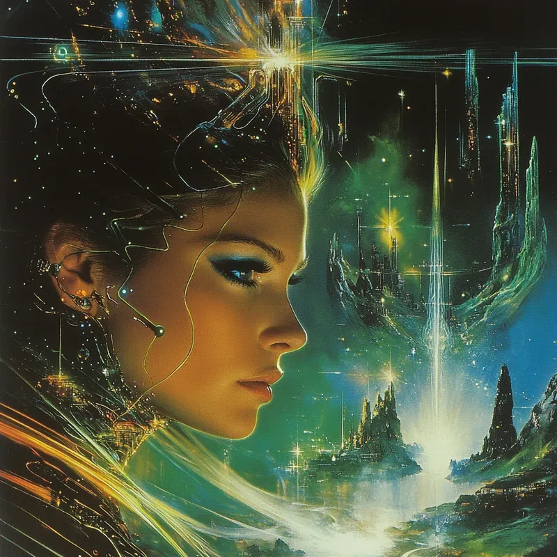 Complex 80s Scifi Fantasy Magazine Art