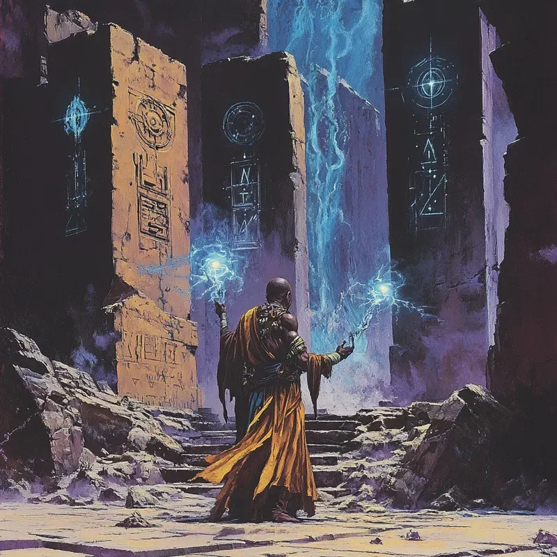 Complex 80s Scifi Fantasy Magazine Art