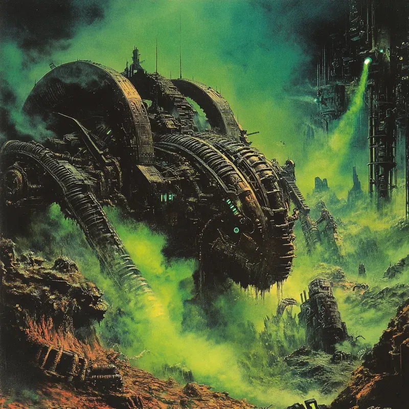 Complex 80s Scifi Fantasy Magazine Art