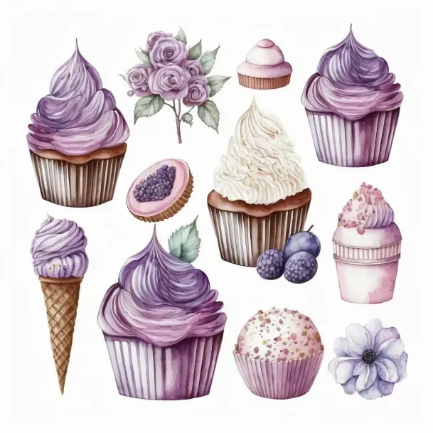 Watercolor Cupcakes