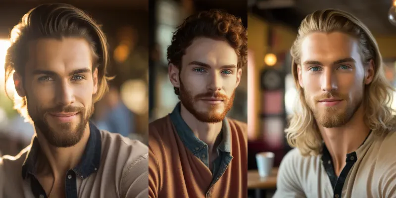 Realistic Male Model Portraits generated by undefined
