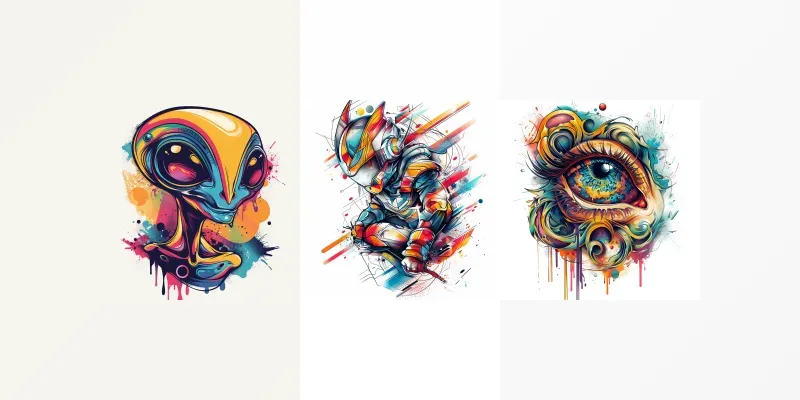 New School Tattoo Designs generated by undefined