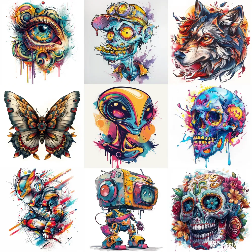 New School Tattoo Designs