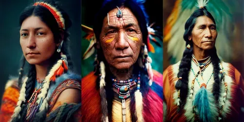Native American Inspired Portraits generated by midjourney