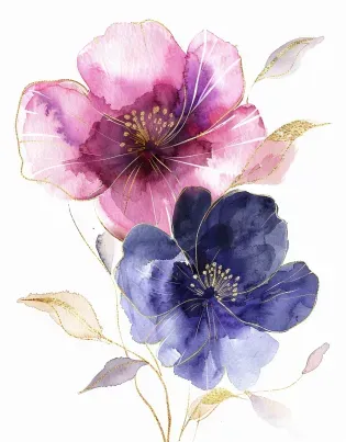 Abstract Flowers Clipart