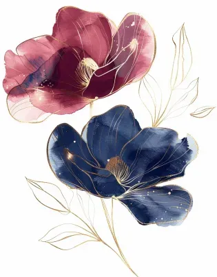 Abstract Flowers Clipart