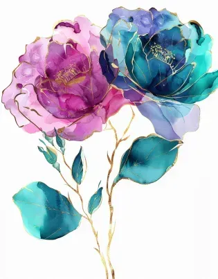 Abstract Flowers Clipart