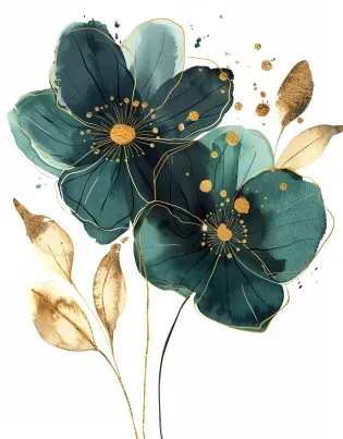 Abstract Flowers Clipart