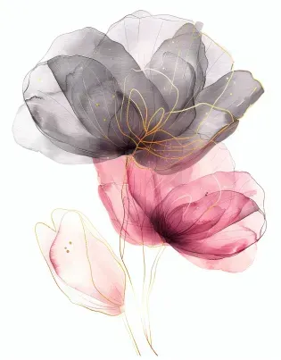 Abstract Flowers Clipart