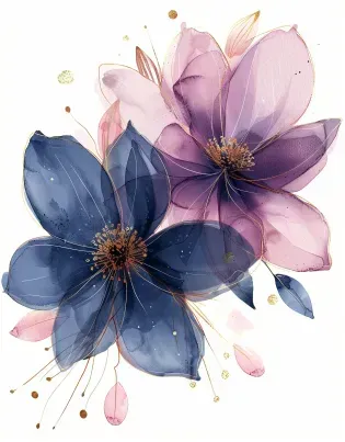 Abstract Flowers Clipart