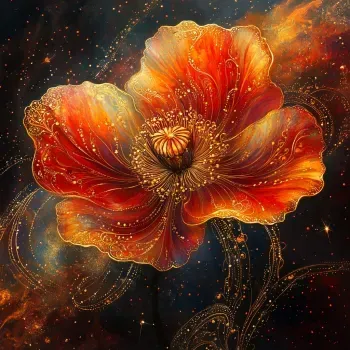 Art Nouveau Ethereal Flowers