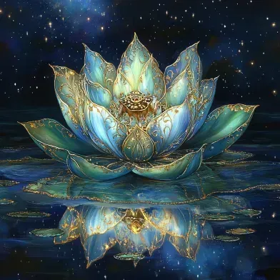 Art Nouveau Ethereal Flowers