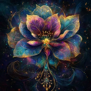 Art Nouveau Ethereal Flowers