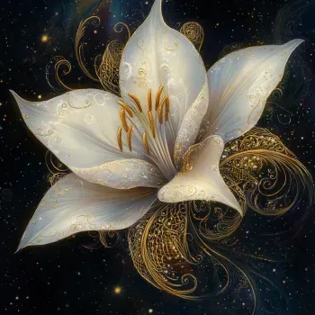 Art Nouveau Ethereal Flowers