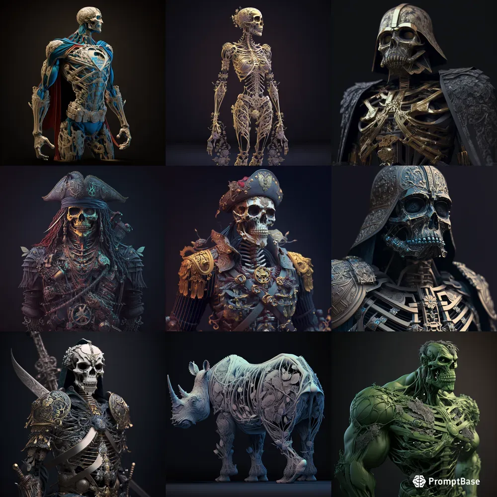 Skeltonized Characters