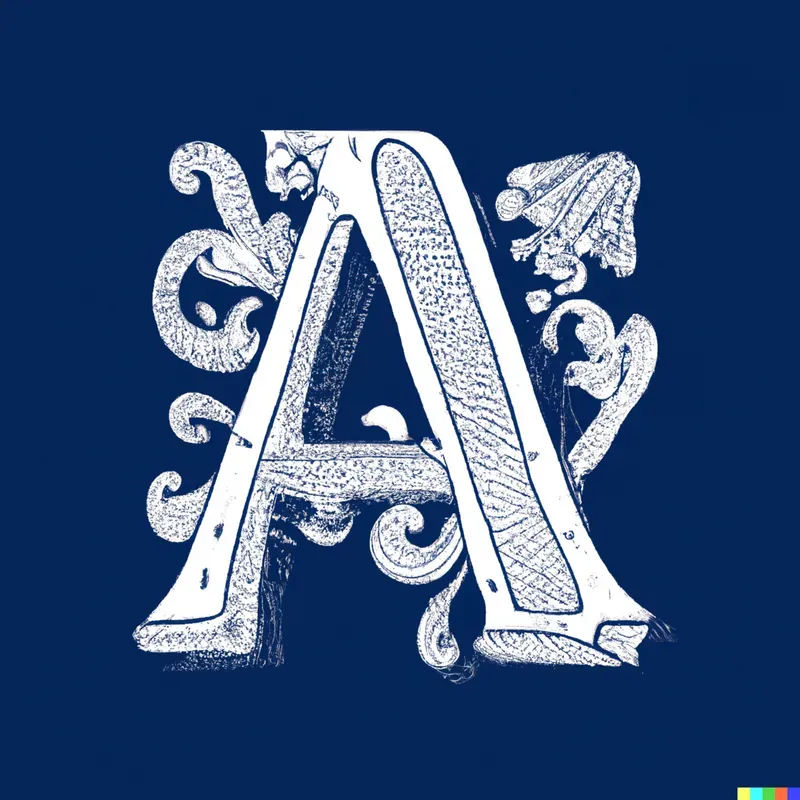Intricate Book-style Typographic Letters