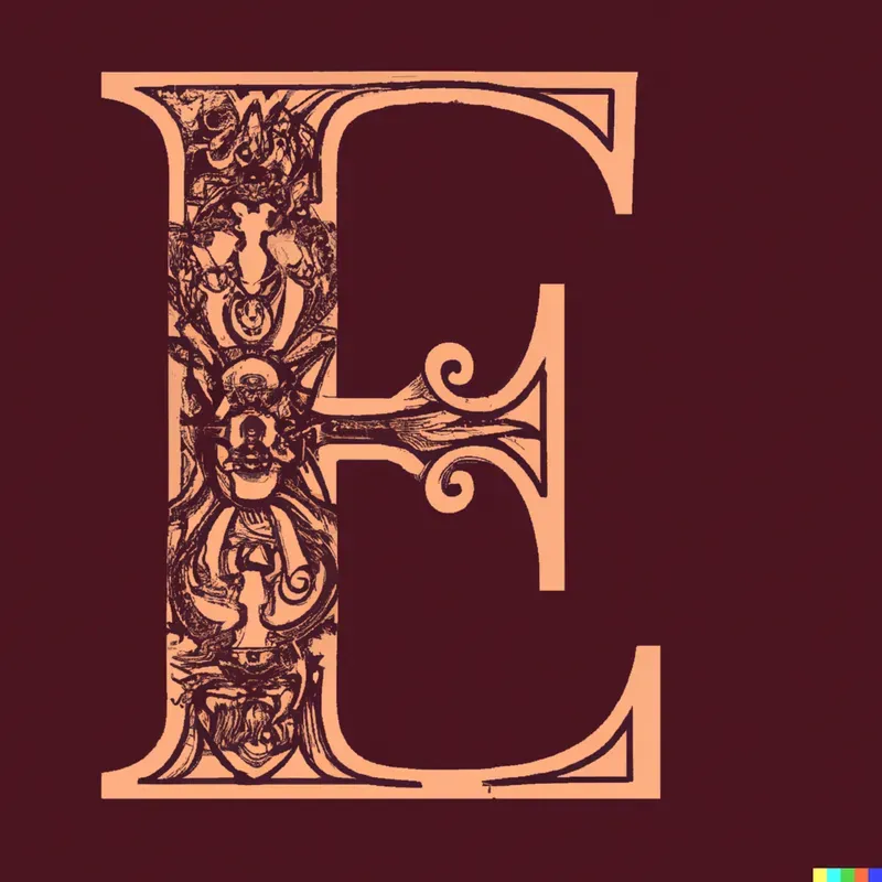Intricate Book-style Typographic Letters
