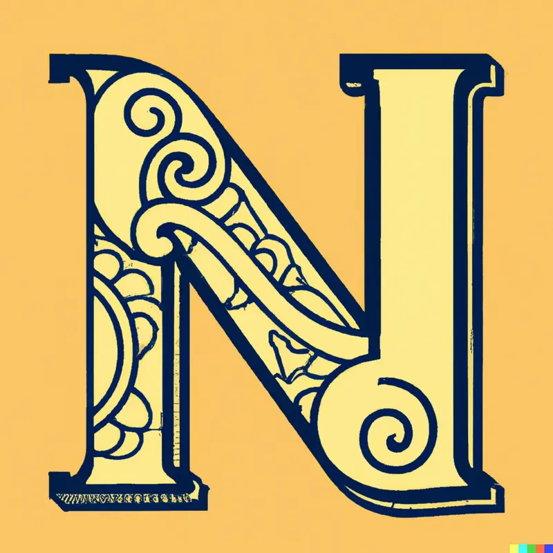 Intricate Book-style Typographic Letters