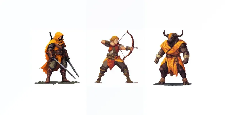 Retro Pixel Art Characters generated by undefined