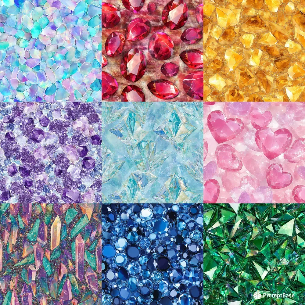 Gems And Crystals Scrapbook Pages