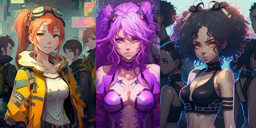 Idol Anime Girls Concept Character Art generated by midjourney
