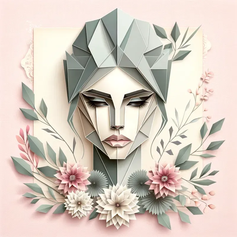 Origami Women With Florals