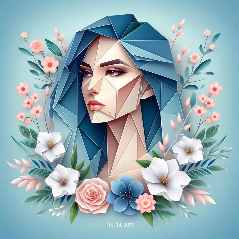Origami Women With Florals