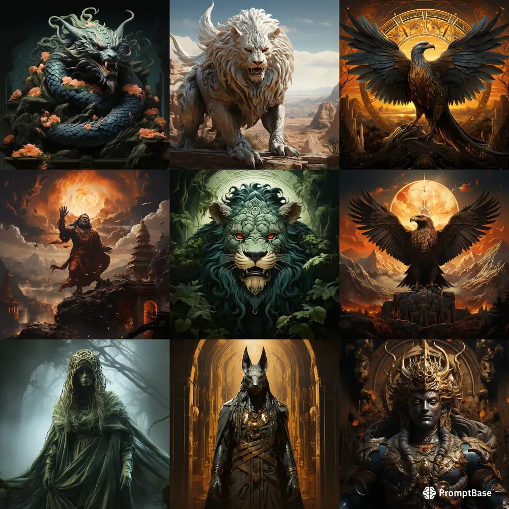 Handpainted Mythology Art