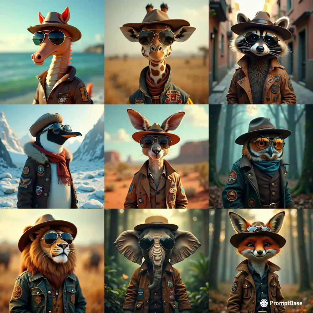 Animals In Realistic Art Style
