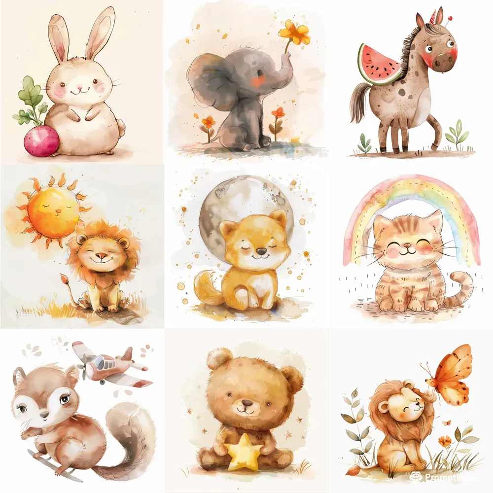 Super Cute Animal Kindergarten Art