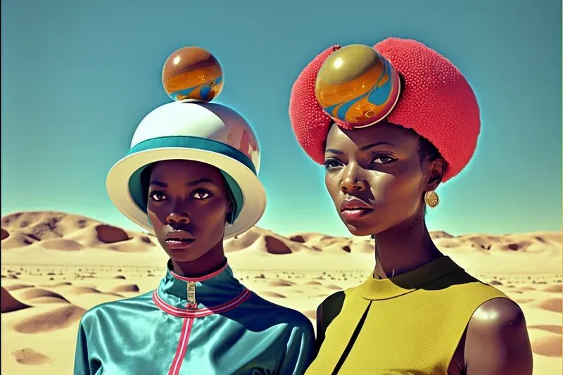 Retrofuturist Fashion Models